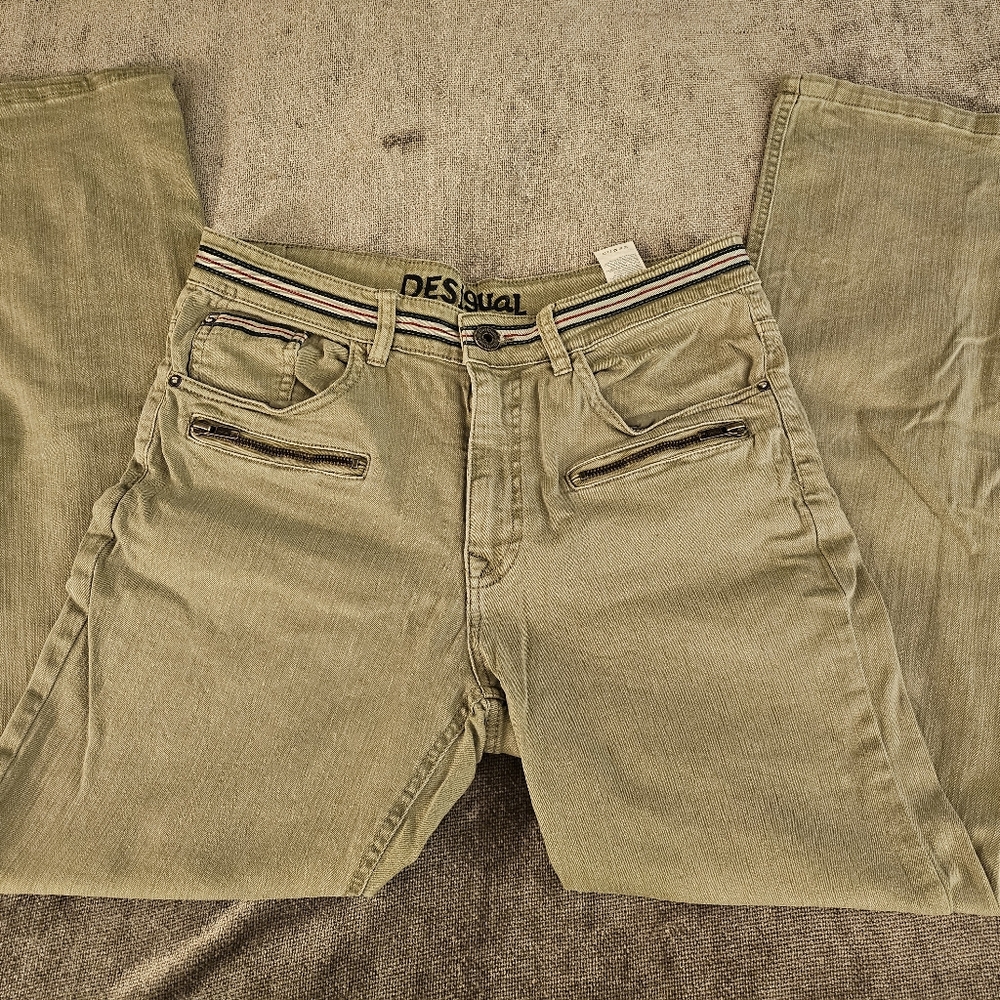 Desigual green denim pants